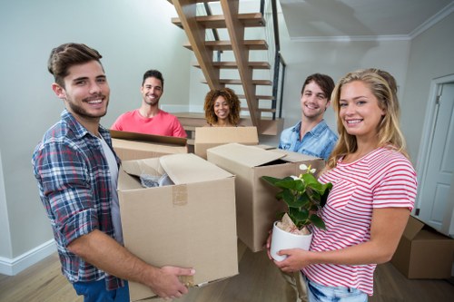 Removal team helping with a house move in Beckton