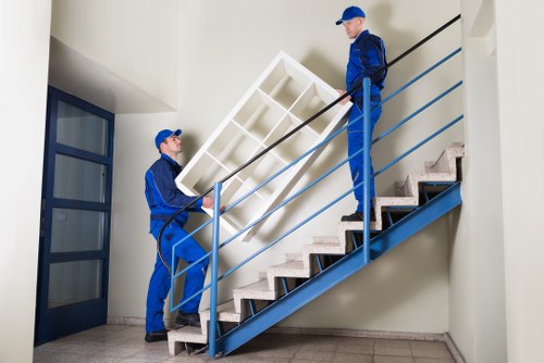 Man With Van Beckton team preparing equipment safely before a move