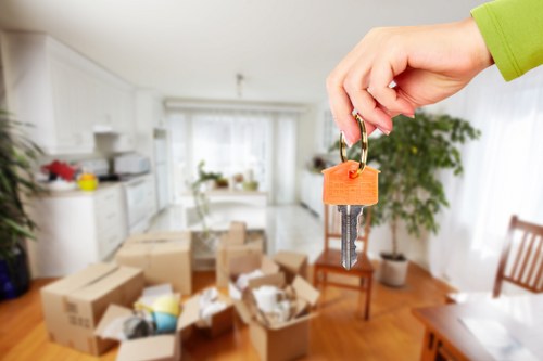 Careful wrapping of fragile items during a Beckton move
