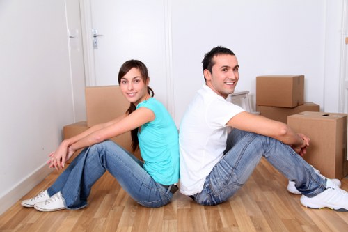 Beckton moving van helping with apartment relocation
