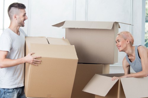 Careful loading for a Beckton man and van move