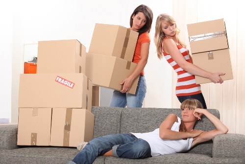 Removal van loading furniture for a Beckton move